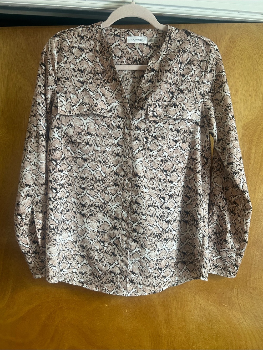 Calvin Klein | Snake Skin Print Button Down